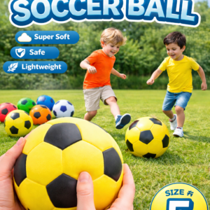 Soft Soccer Ball Size 5 – Smooth Touch, Perfect Control ⚽✨