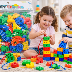 Learn & Lace! Capital Alphabets Lacing Blocks Toys 🔤  🧵