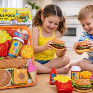 Little Chef Fun!  Play Food Toy Set for Kids Kitchen 👩‍🍳 🍳🍔 🍕