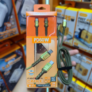 Nylon Fast Charging Data Cable Type-C to Type-C 1.2 Meter⚡