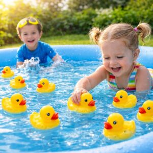 Yellow Rubber Ducks 9pcs | Companions for Babies & Toddlers!🌞🦆