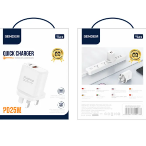 YG89 Premium Fast Plug Charger|PD25W +QC3.0 Power, Fast Charging⚡